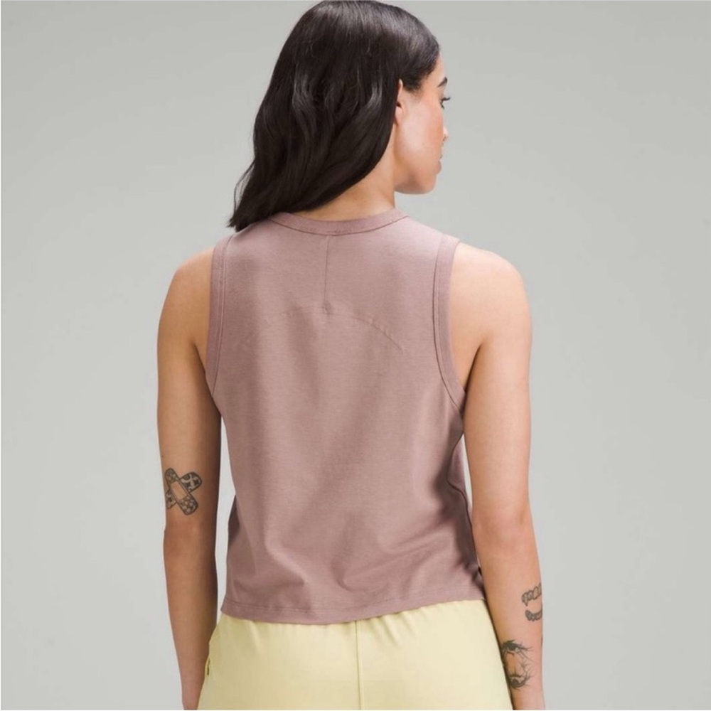 Lululemon Classic-Fit Cotton-Blend Tank Top Size 14 Twilight Glow NWT - Picture 3 of 15